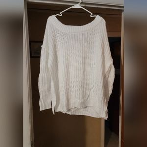 White Oversize/Off Shoulder Sweater